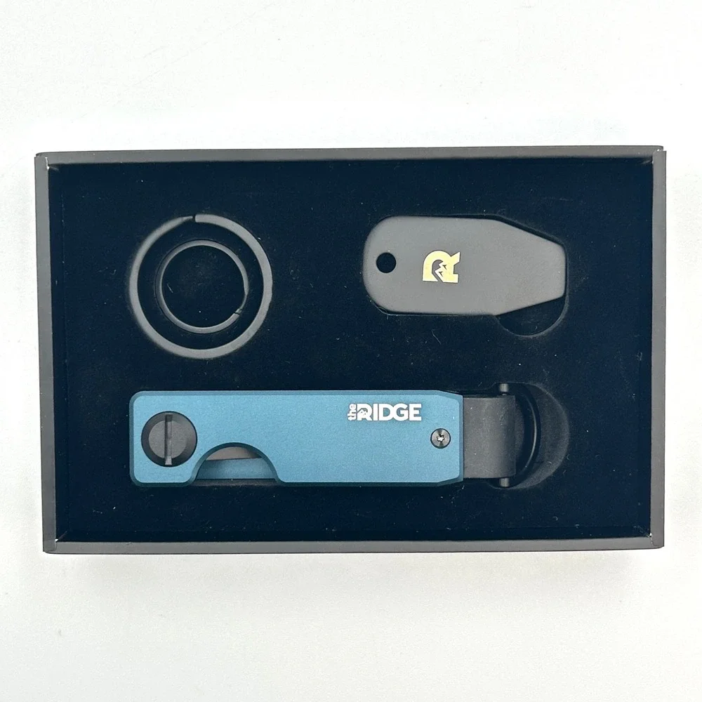 The Ridge KeyCase Aluminum Alpine Navy Blue R153 Key Organizer EDC Gift New